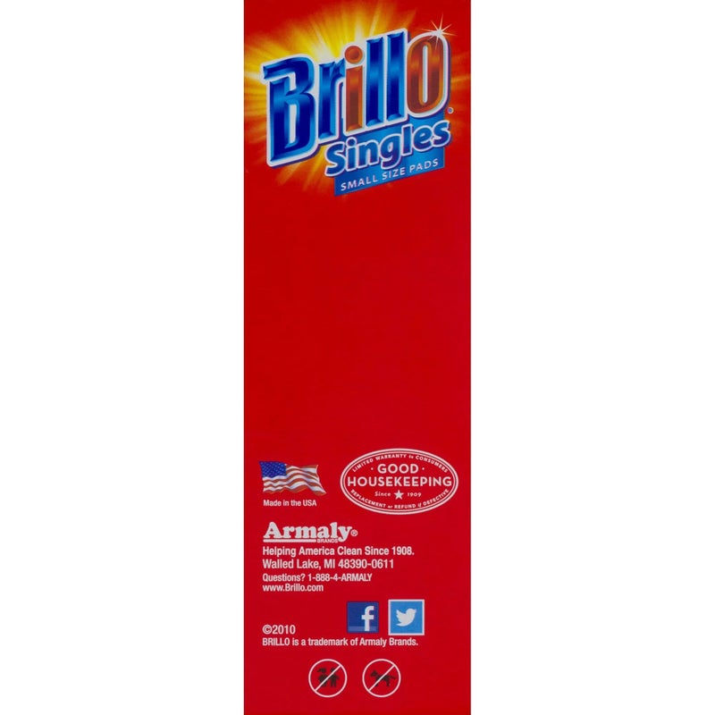 Brillo Single Use Steel Wool Soap Pads, Smaller Size Original Red Scent, 15 Count Pack of 1 - Image 5